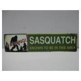 NIP Metal Sasquatch Sign 16' x 4'