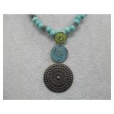 Bohemian Style Beaded Pendant Necklace