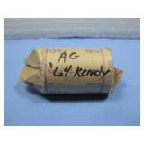 Roll 1964 Kennedy Half Dollars 90% Silver