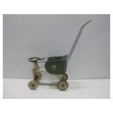 Vtg Metal Doll Stroller W/Elephant See Info