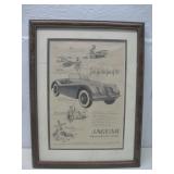 Framed Jaguar XK 120 Super Sport Advertisement See