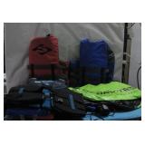Assorted Life Vests & Ozark Trail River Tube See
