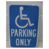 Metal Parking Handicap Sign 12' x 18'
