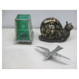 Stained Glass Candle Holder Tin Bird See Info