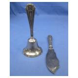 Vtg Sterling Silver Bell & Butter Knife Hallmarked