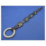 Antique Equestrian Leather & Brass Harness Strap