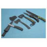 Hunting Survival Knives, Tomahawk Hatchet See Info