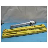 Two Metal Adjustable Sawhorses & Little Giant See
