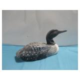 Vtg Handpainted Wood Carved Duck 11' See