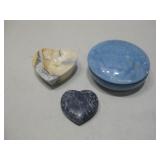 Carved Alabaster Trinket Box Ring Holder See Info
