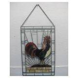 Rooster Stained Glass Window Hanging See