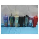 Seven Assorted Starbucks Tumblers