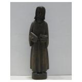 Vtg Wood Carved St. Francis Religious Figure 19'