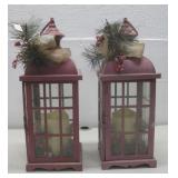 Two Battery Powered Holiday Lanterns