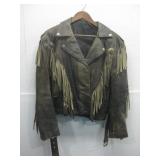 Brown Leather Fringe Jacket See Info