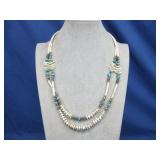 2 Strand N/A Turquoise & Fetish Heishi See Info