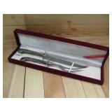 Vtg Sterling Silver Handles Carving Set Hallmarked