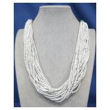 Vtg N/A Style Multi-Strand Seed Bead Necklace