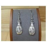 Sterling Silver Wedding Vase Earrings