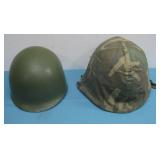 Vtg Military Issue Helmet & Liner See Info