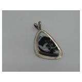 S.S Vtg. C.T. Hallmarked White Buffalo Pendant