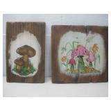 Mushroom Painting On Wood Wall Art See Info