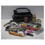 Tool Caddy W/Assorted Hand Tools, Tape Measure