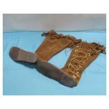Suede Lace Up Boots See Info