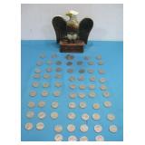 Vtg Savings Bank W/ 64 Bicentennial Quarters