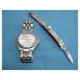Amitron Watch & Vtg Stainless Custom Design See