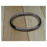 Sterling Silver E& Onyx Bangle Bracelet Hallmarked