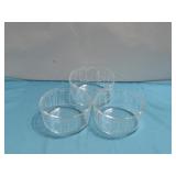 Three Vtg Chef's Counter Glass Bowls