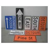 Eight Assorted Wooden Street Signs See Info