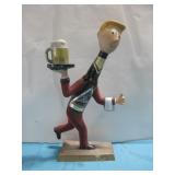 Vtg Blatz Beer 'Running Waiter' Cast Metal Statue