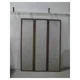 Three Panel Wooden Room Divider