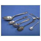Seven Sterling Silver Spoons 34.6g