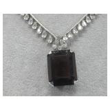 Vtg Silver Tone Cocktail Necklace