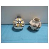 Acoma N/A Signed Miniature Pot & Christmas See
