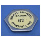 Vtg Municipal Golf Course Caddie Pin