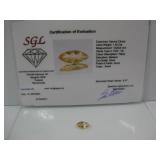 SGL Natural Citrine 1.9cts W/ COA See Info