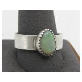 Vtg Sterling Silver Genuine Opal Ring N/A