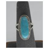 VTG Sterling Silver Turq Ring N/A