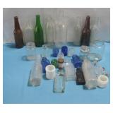 Assorted Vtg Glass Bottles See Info