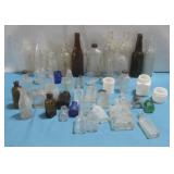 Assorted Vtg Glass Bottles See Info