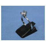 Hallmarked S.S. Avon Ring W/ Faceted Stone See
