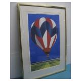 Framed Signed Hot Air Balloon Painting See Info