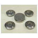 S.S Buffalo Nickel Head Button & 4 S.S Concho See