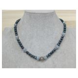 S.S Pearl & Gemstone Choker Necklace Tested
