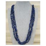Triple Strand Lapis Lazuli Necklace