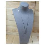 Sterling Silver Bear Paw Turq. Pendant & Chain See